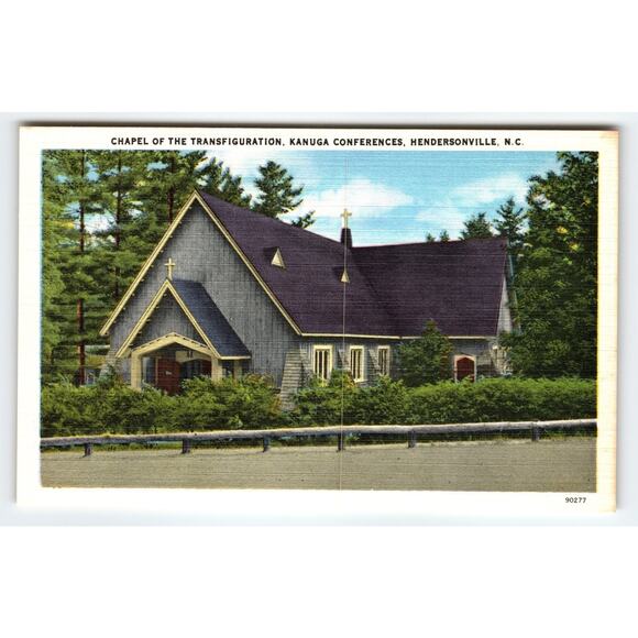 Chapel of the Transfiguration Kanuga Conferences Linen Postcard 1940s - Picture 1 of 2